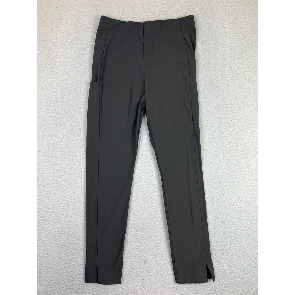 Athleta Ankle Pants Womens 8 Gray Wander Slim‎ Stretch Elastic Waist Pockets